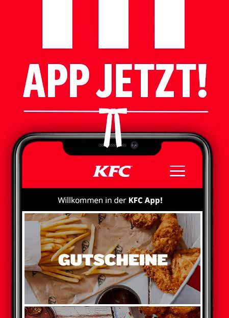 screenshot of KFC Germany app