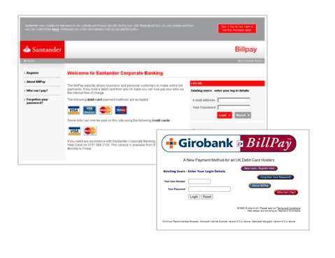 Girobank and Santander Billpayment