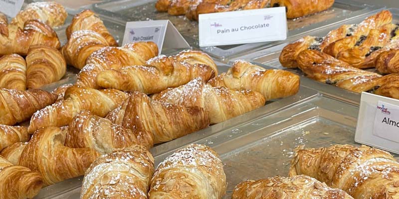 A table with a selection of pastries on it