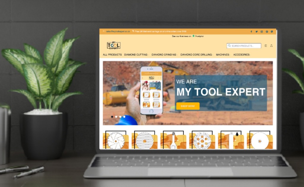 My Tool Expert Website on a Laptop