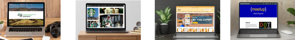 A display of 4 websites created by me