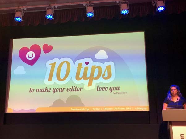 Umbraco Festival 10 tips to make your editor love you presentation