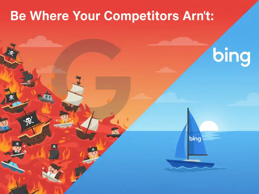 Be Where Your Competitors Aren’t – The Blue Ocean Strategy of Bing for UK Small Businesses